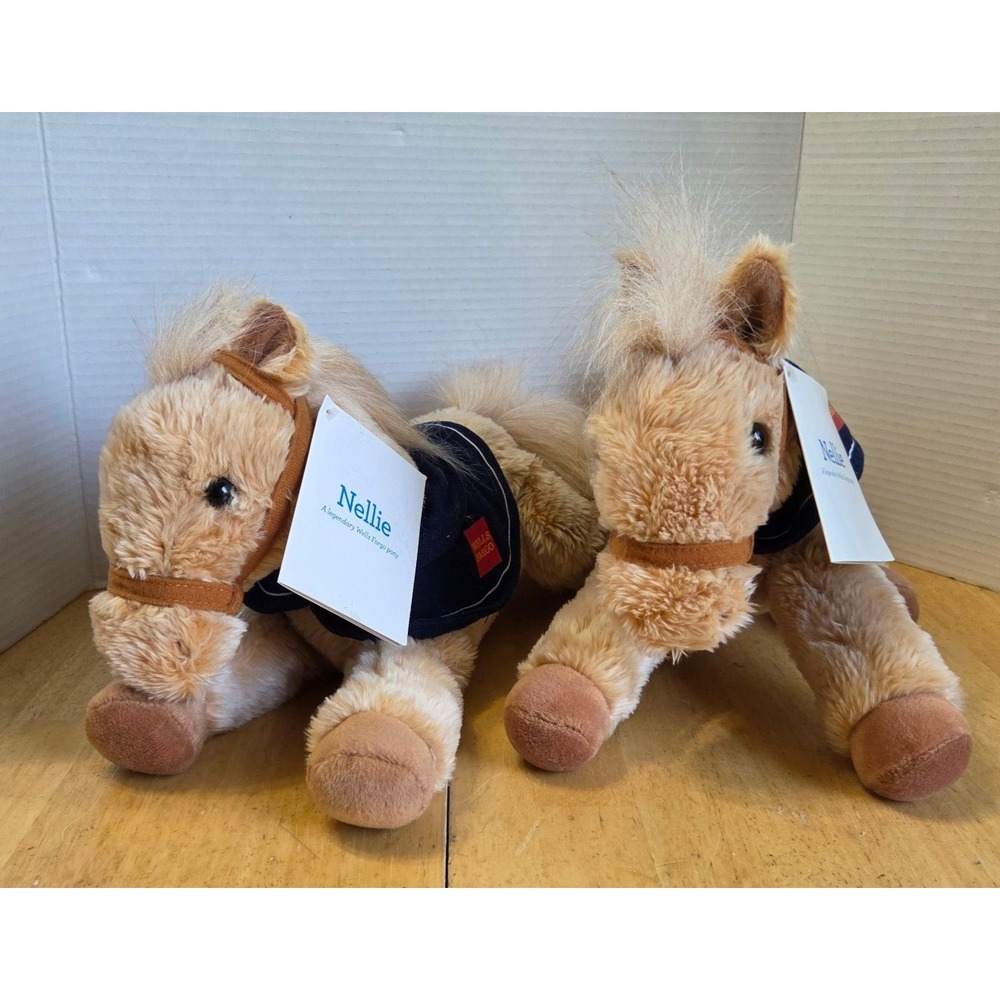 Lot of 2 Wells Fargo Legendary Pony Horse Nellie Brown Plush Stuffed Animal 2015